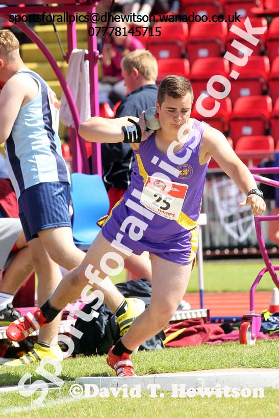 Inter boys shot putt, English Schools Track and Field. Photo: David T. Hewitson/Sports for All Pics